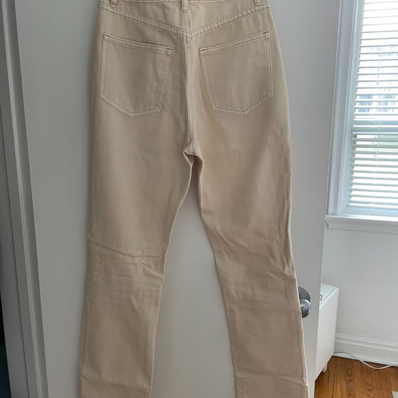 WeWoreWhat The Icon Jean in Camp Cream White, Size 26 - Picture 3 of 6